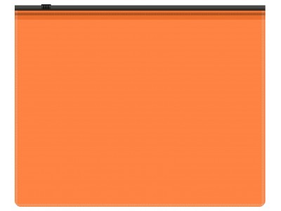 Папка на молнии ZIP Бюрократ Double Neon DNEBPM4AORBL A4+ полипропилен 0.15мм оранжевый
