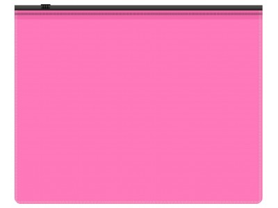 Папка на молнии ZIP Бюрократ Double Neon DNEBPM4APINKBL A4+ полипропилен 0.15мм розовый