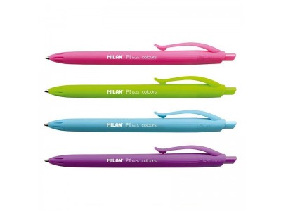Ручка шариковая автоматическая Milan "P1" фиолетовая, 1,0мм, арт.176555124