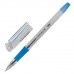 Ручка шариковая масляная с грипом BRAUBERG, СИНЯЯ, голубые детали, узел 0.4мм, 143299