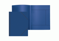 Папка на резинках "Attomex" A4, 450 мкм, фактура "песок", 3 клапана, синяя , арт. 3070402