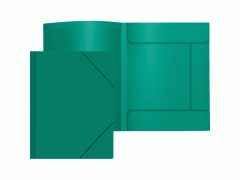Папка на резинках "Attomex" A4, 450 мкм, фактура "песок", 3 клапана, зеленая , арт. 3070401