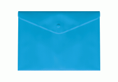 Папка-конверт на кнопке "Attomex" A4 (325x235 мм) 150 мкм, непрозрачная синяя, арт. 3071051