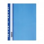 Папка-скоросшиватель пластик. перф. СТАММ А4, 160мкм, синяя с прозр. верхом ММ-32255