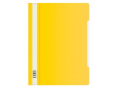 Папка-скоросшиватель Бюрократ Люкс -PSL20YEL A4 прозрач.верх.лист пластик желтый 0.14/0.18