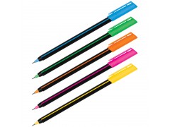 Ручка шариковая Luxor "Stick Soft Touch" синяя, 0,7мм, корпус ассорти, масляной стержень,19700/50BX