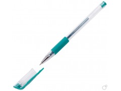 Ручка гелевая Workmate, зелёная с резиновым упором, толщина линии 0,5мм, арт.049002504