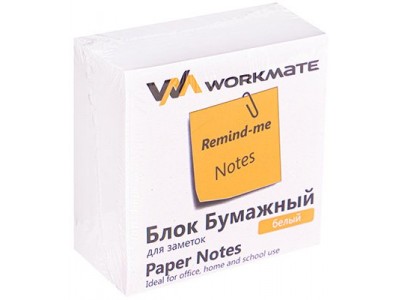 Бумажный блок Workmate 90х90х50 мм, офсет, 80г/м, в термопленке, белый, арт. 003003000