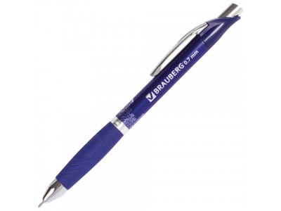 Ручка шариковая масляная автомат. BRAUBERG, 0,7мм, линия 0,35мм, синяя, OBPR112, 142692