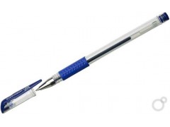 Ручка гелевая, 0,5 мм, резиновый упор, синяя, арт. 049002502