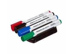 Набор маркеров для доски (4 цвета) с магнитной губкой Attache (WB2008), арт. 800866