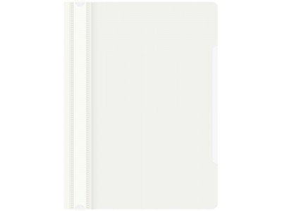 Папка-скоросшиватель Бюрократ -PS20WH A4 прозрач.верх.лист пластик белый 0.12/0.16