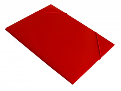 Папка на резинке Бюрократ -PR05RED A4 пластик кор.30мм 0.5мм красный