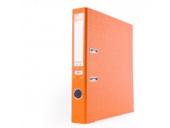 Папка регистратор А4, ПВХ Эко, 50 мм. "Deli" оранжевый с мет. уголком, F819-OR