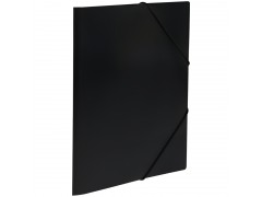 Папка на резинке СТАММ А4, 500мкм, пластик, черная ММ-32188