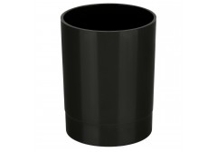 Подставка-стакан СТАММ "Лидер", пластиковая, круглая, черная ПС-30503