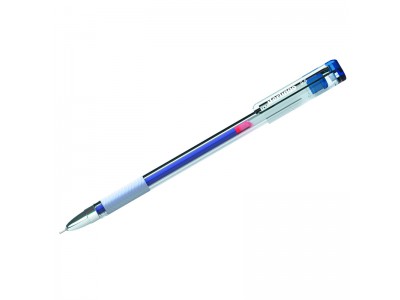 Ручка гелевая Berlingo "Standard" синяя, 0,5мм, грип, игольчатый стержень CGp_50012
