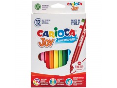 Фломастеры Carioca "Joy", 12цв., смываемые, картон, европодвес 40614