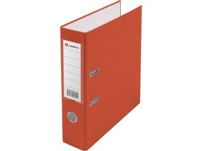 Папка регистратор А4, ПВХ LAMARK, 80 мм, с мет. уголком, оранжевая, арт.AF0600-OR1