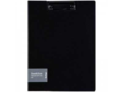 Папка-планшет с зажимом Berlingo "Steel&Style" А4, пластик (полифом), черная PPf_93001