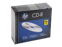 Диск CD-R 700Mb HP 52x в футляре slim 10 шт.