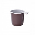 Чашка кофейная 200мл., цв.бело-коричневая (50), 50шт/уп.