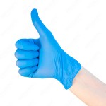 Перчатки нитриловые текстурированные на пальцах "Стандарт" L, 100шт/кор, A.D.M./10, SEMP003N