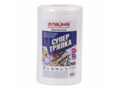Салфетки универсальные в рулоне 200шт, 23х25см, вискоза, 40г/м2, соты, ЛАЙМА, 605488