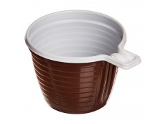 Чашка кофейная 200мл.(50), цв.коричнево-белый, 50шт/уп.