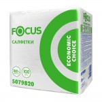 Салфетки бумажные "FOCUS" 24*24, 100 шт/уп., цв.белый