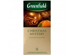 Чай Greenfield "Christmas Mystery", черный с пряностями, 25 фольг. пакетиков по 1,5г 0434-10