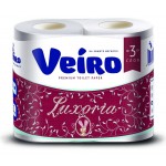 Бумага туалетная VEIRO Luxoria, трехслойная, 4рул/уп.