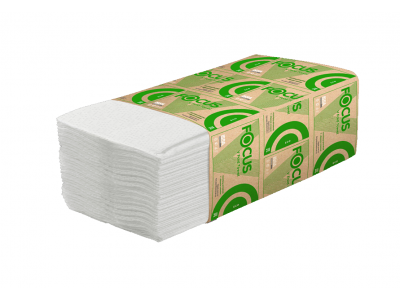 Полотенца бумажные влагопрочные, FOCUS ECO, 100% целлюлоза, V-сложения, р-р 23*20,5 200лист/уп., арт.5083743