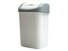 Контейнер для мусора (урна) OfficeClean, 14л, качающаяся крышка, пластик, серое, арт.299881
