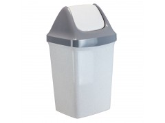 Контейнер для мусора с крышкой СВИНГ 25л., цв. мраморный, арт.М 2463