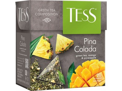 Чай пакетированный ТЕСС Пина Колада зеленый байховый с ароматом тропических фруктов 1,8*20