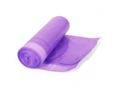 Мешки для мусора 60л с затяжкой ПНД, 20шт/рул., цв.фиолетовый, MUSF101
