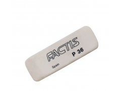 Ластик FACTIS мягкий скошенный, из непрозрачного пластика, размер 56х19,5х9 мм, арт. P36