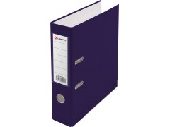 Папка-регистратор 75 мм, PVC, фиолетовая, с металлической окантовкой