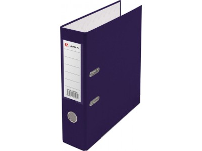 Папка-регистратор 80 мм, PVC, фиолетовая, с металлической окантовкой