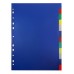 Разделитель индексный Бюрократ ID116E A4 пластик 12 индексов цветные разделы