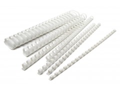 Пружины для переплета пластиковые Silwerhof d=6мм 2-20лист A4 белый (100шт) (1373584), арт.1385014