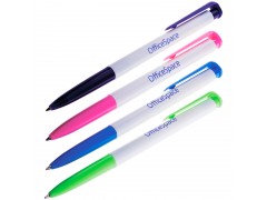Ручка шариковая автоматическая OfficeSpace синяя, 0,7мм, цветной корпус BPR113_1354