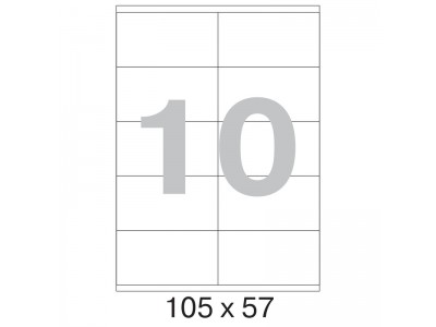 Этикетка самокл. А4/10, 100л., р.105*57мм. Labelmedia