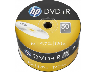 Диск DVD+R 4.7Gb 16x HP Printable в пленке 50 шт