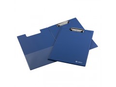 Папка-планшет LAMARK с верхним зажимом 2,4 мм с крышкой А4 PVC, внутренний карман, цвет синий, арт.CB0607-BL
