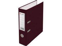 Папка-регистратор 75 мм, PVC, цвет бордовый с металлической окантовкой