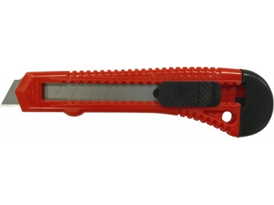Нож канц. 18 мм DOLCE COSTO красно-черный корпус, автоблокировка, арт.D00152