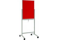 Флипчарт стеклянный магнитно-маркерный Classic Boards BMF96-E7/G, 90x60см (красный), мобильный на колесиках