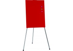 Флипчарт стеклянный магнитно-маркерный Classic Boards BMF96-VM/G, 90x60см (красный), подставка-тренога